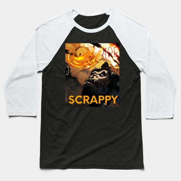Android Ape Scrappy Baseball T-Shirt by Proway Design
